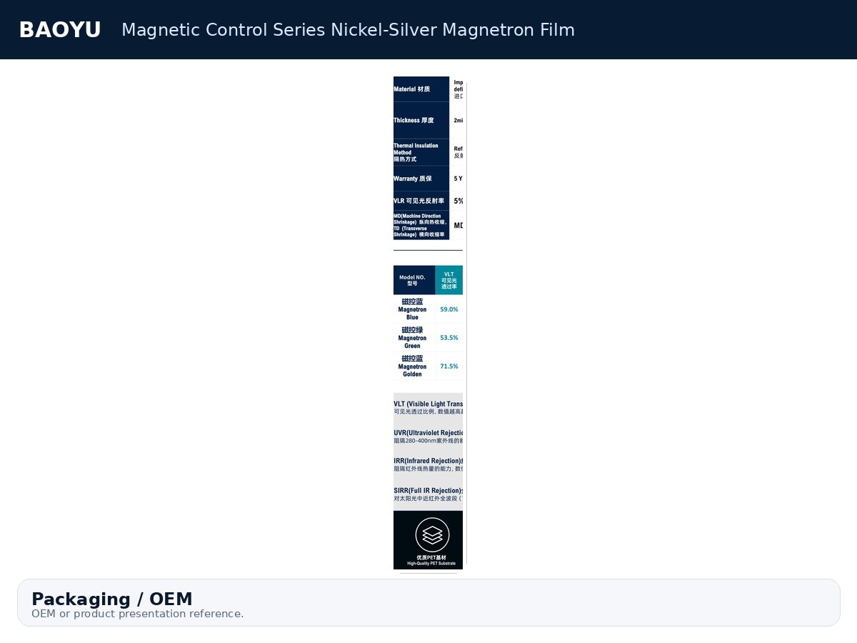 Magnetic Control Series Nickel-Silver Magnetron Film product display 8